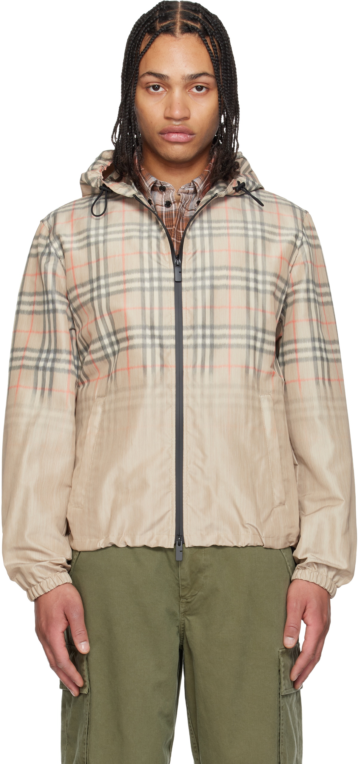 Burberry Beige Zip Reversible Jacket Burberry
