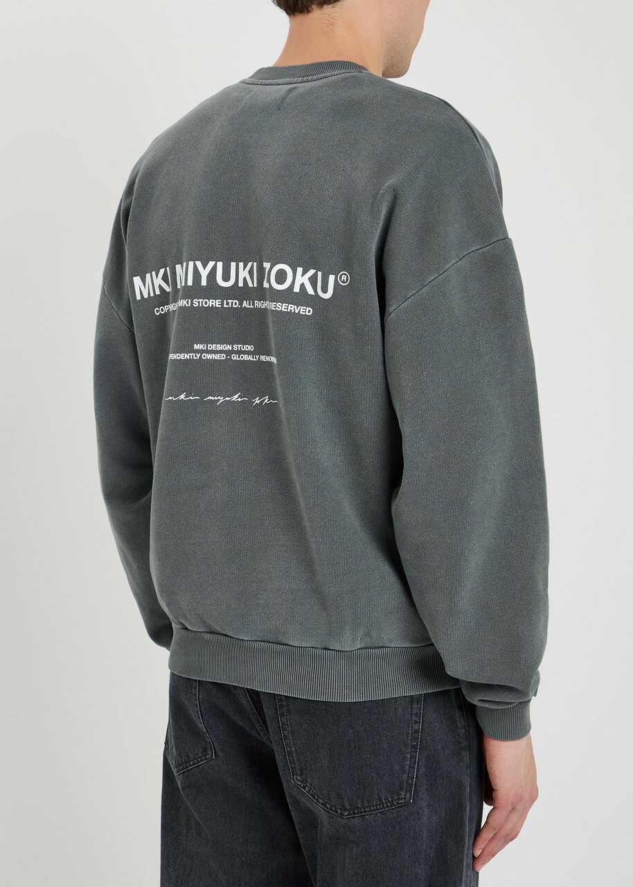 Mki Miyuki Zoku Design Studio Logo-print Cotton-blend Sweatshirt Black Other