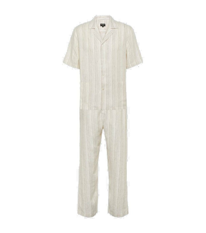 Photo: Zegna Striped linen pajamas
