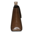 Hunting Season Brown Small Lizard Top Handle Bag