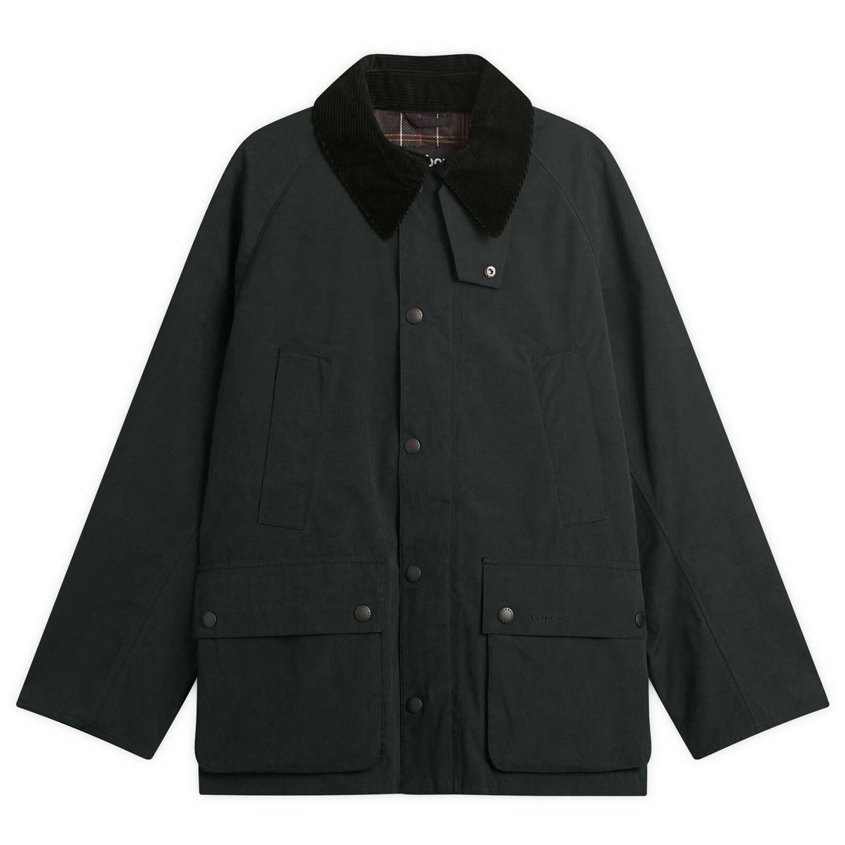 Barbour Men's OS Peached Bedale Casual Jacket in Black Barbour