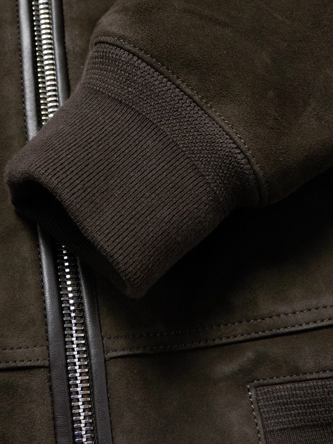 Mr P. - Suede Hoodie - Brown