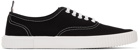 Thom Browne Black Canvas Heritage Sneakers