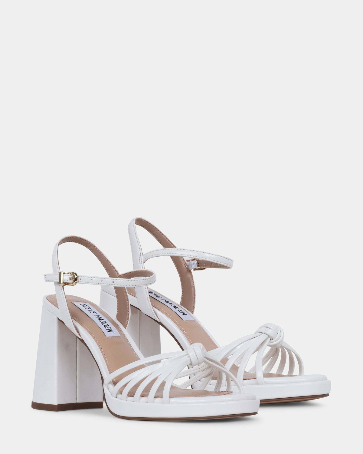 Steve Madden Jungle Heels in White Patent