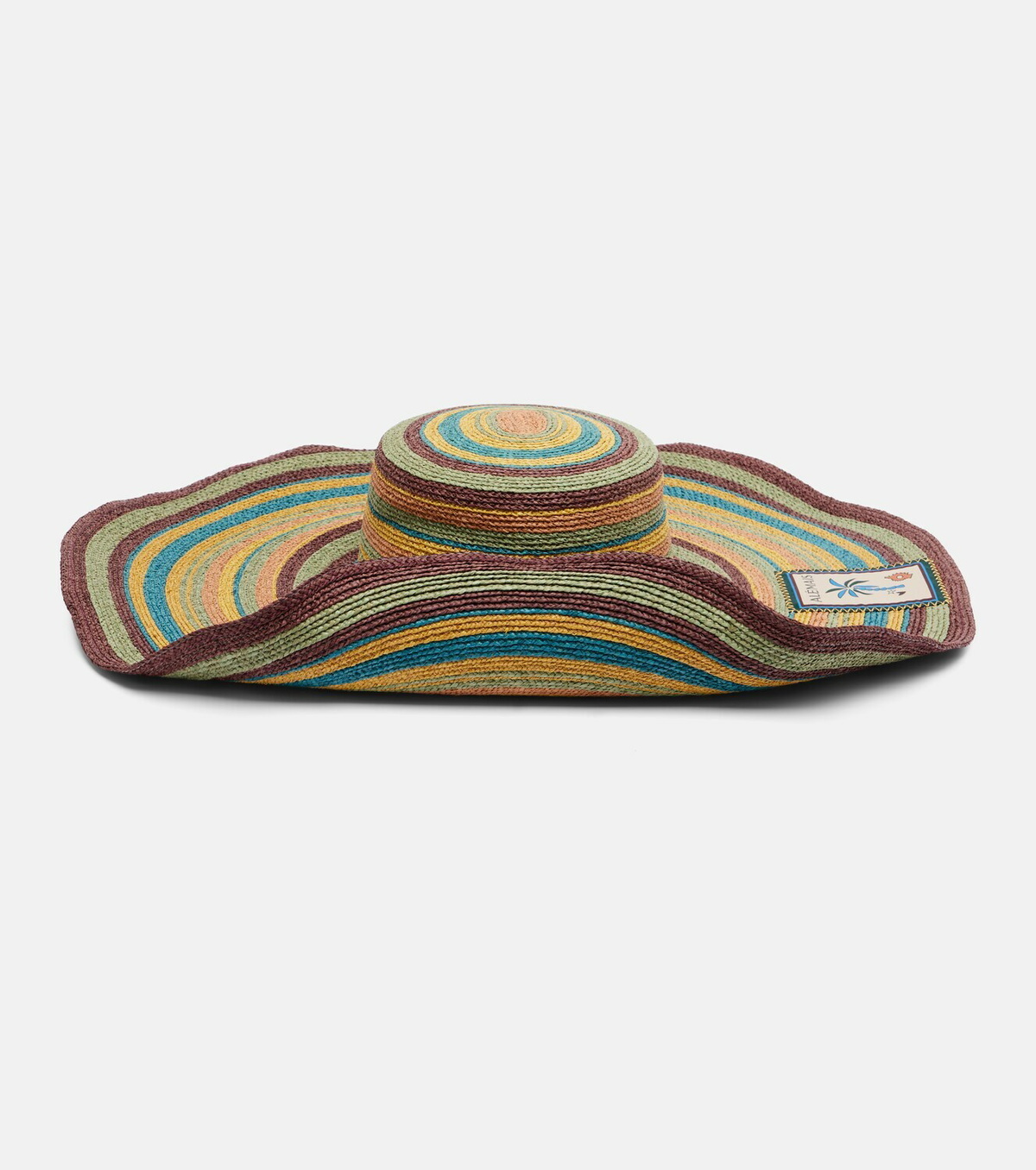Alémais Dusk striped raffia sun hat