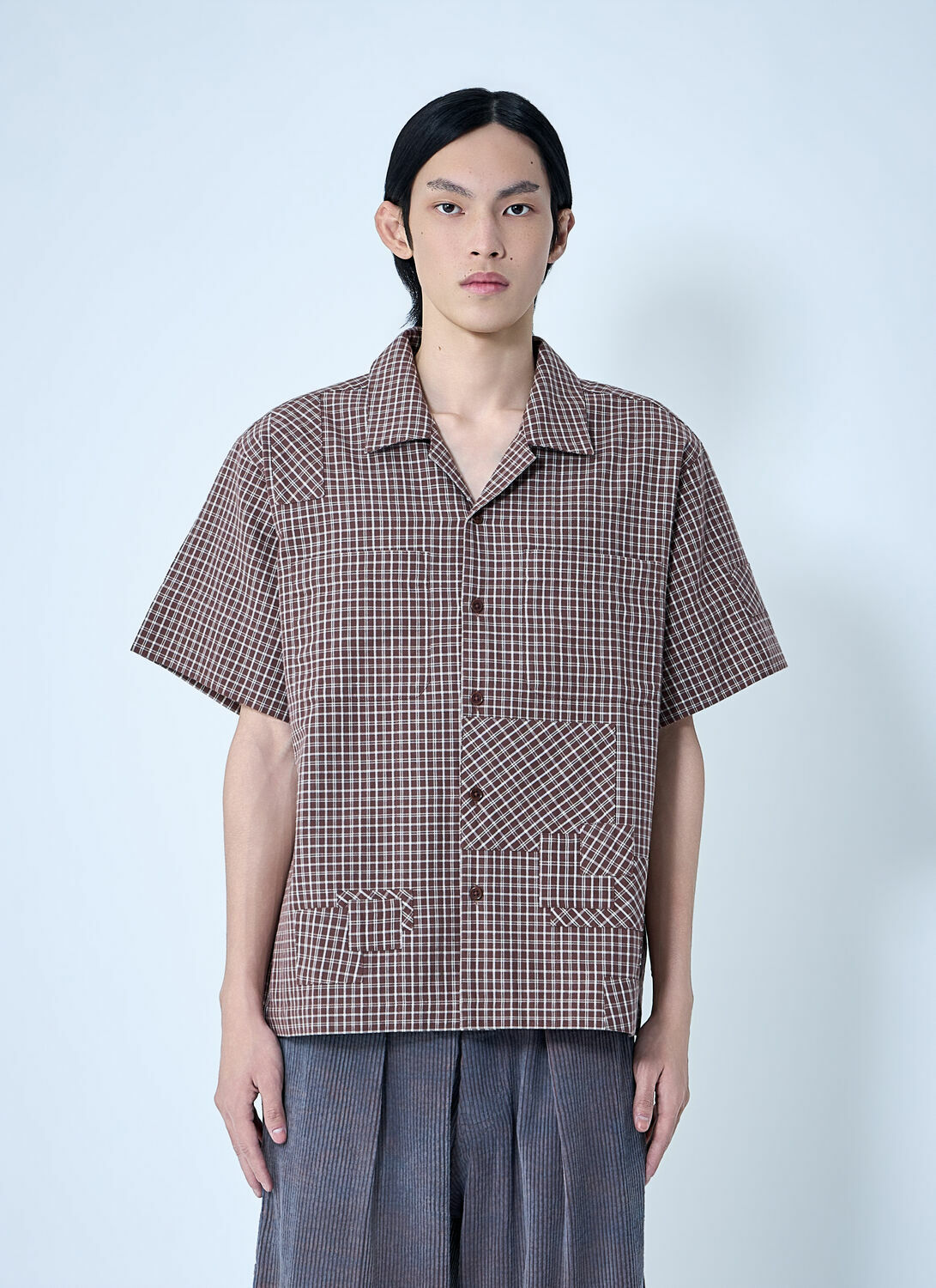 Story mfg. Checkered Short Sleeve Shirt