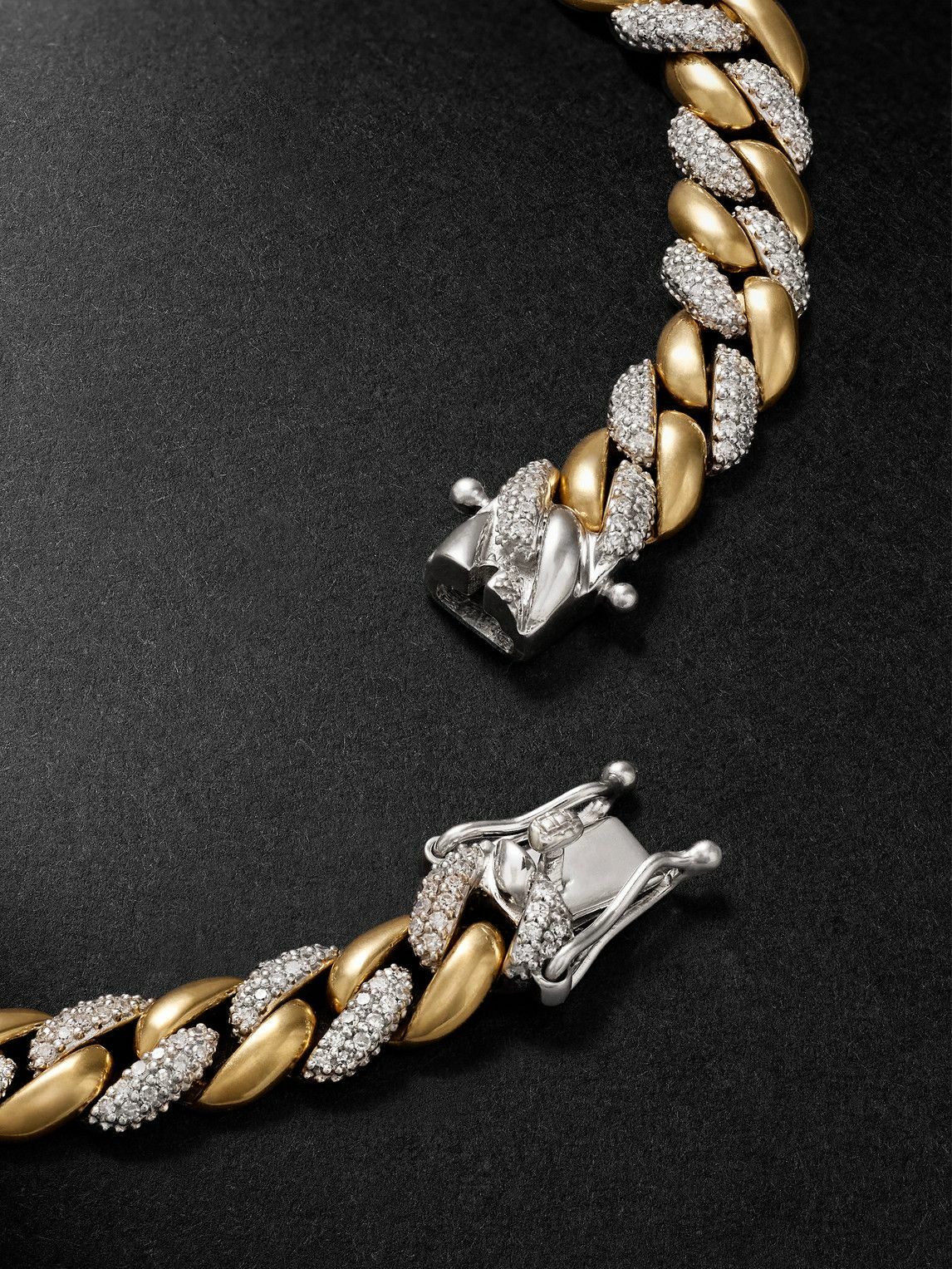 Greg Yuna - 18-Karat Yellow and White Gold Diamond Chain Bracelet