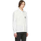 Neil Barrett White Cotton Sleeve Linen Shirt