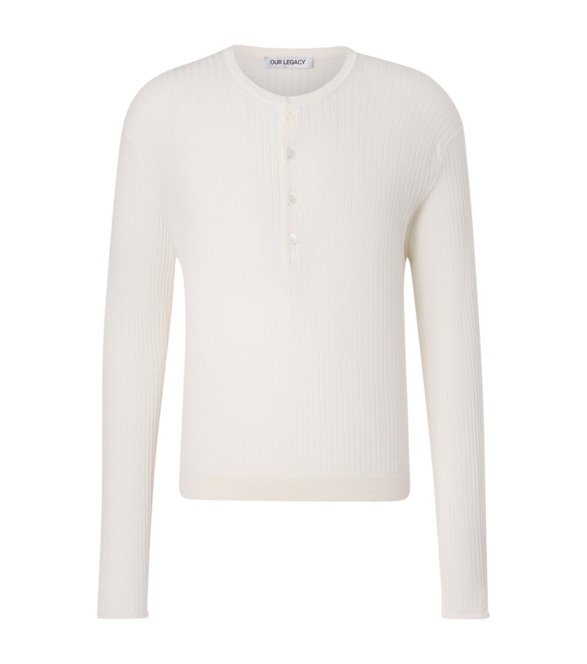 Our Legacy Fine ribbed-knit cotton Henley shirt Our Legacy