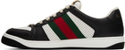 Gucci Black & White Screener Sneakers