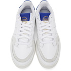 adidas Originals White and Blue Supercourt Sneakers