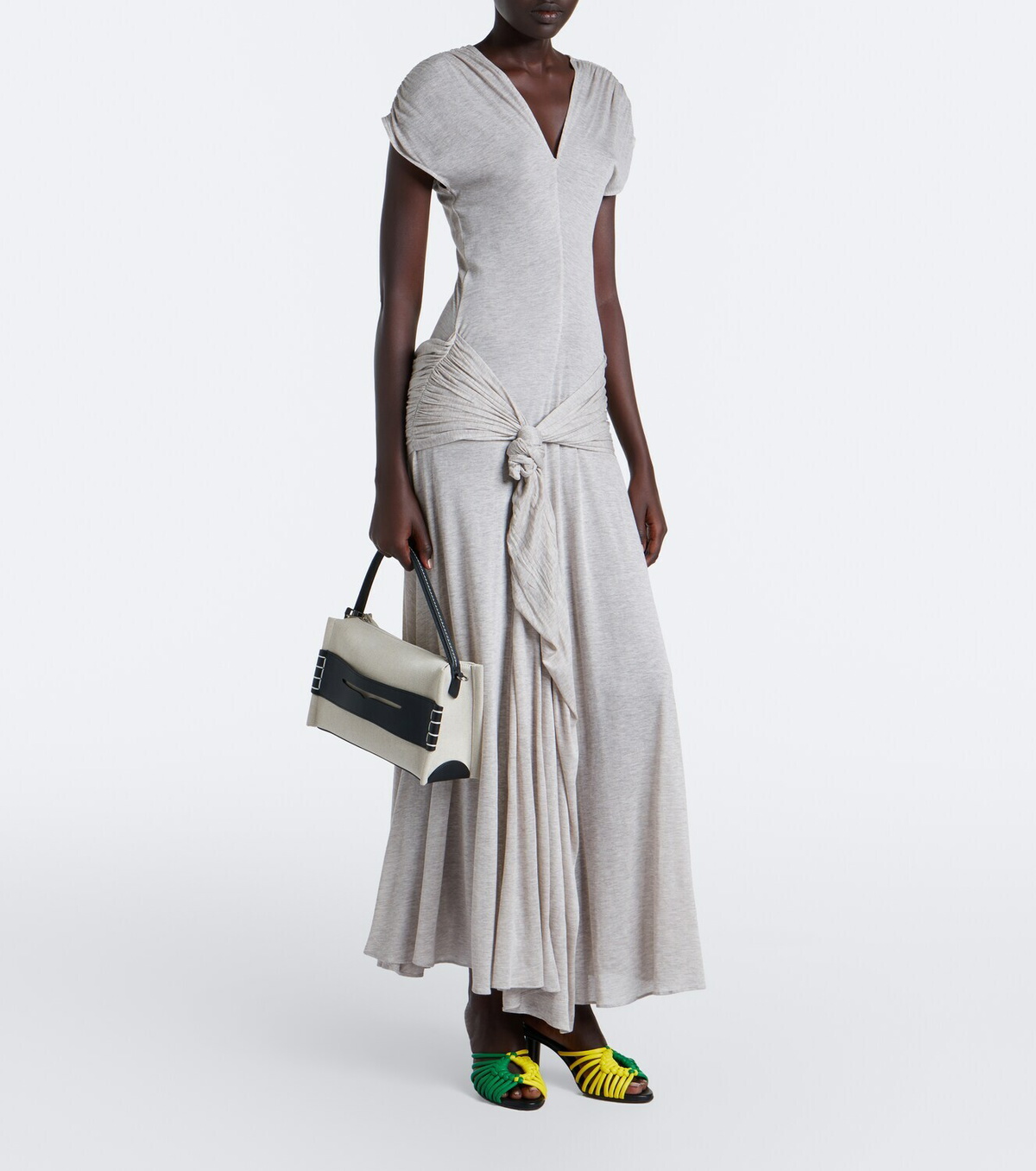 JW Anderson Loafer Medium canvas and leather top-handle bag