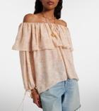 Chloé Floral silk charmeuse top