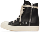 Rick Owens Black Porterville Washed Calf Sneakers