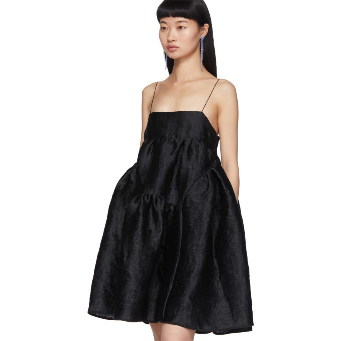 Cecilie Bahnsen Black Elin Strap Matelasse Dress Cecilie Bahnsen
