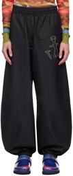 JW Anderson Black Twisted Track Pants