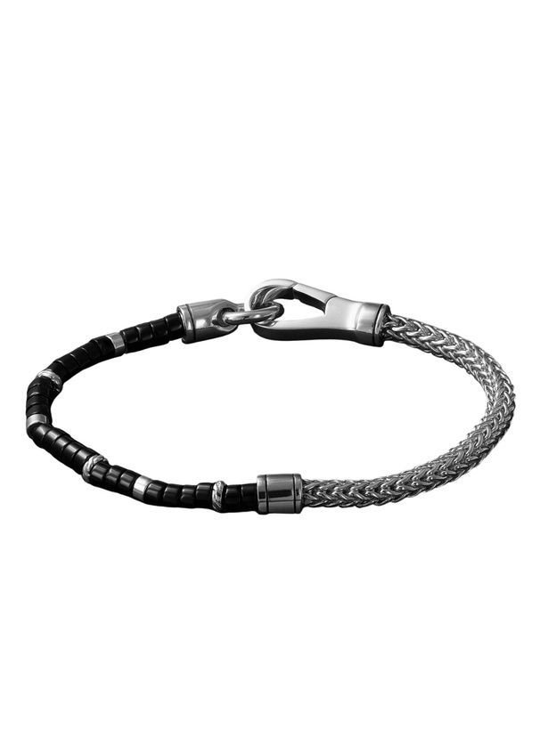 Photo: John Hardy - Heishi Sterling Silver and Onyx Beaded Bracelet - Silver