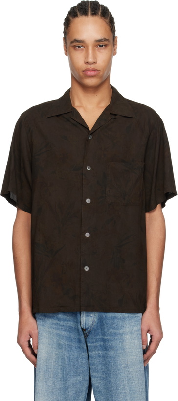 Photo: Taiga Takahashi Brown Lot. 113 Open Collar Shirt