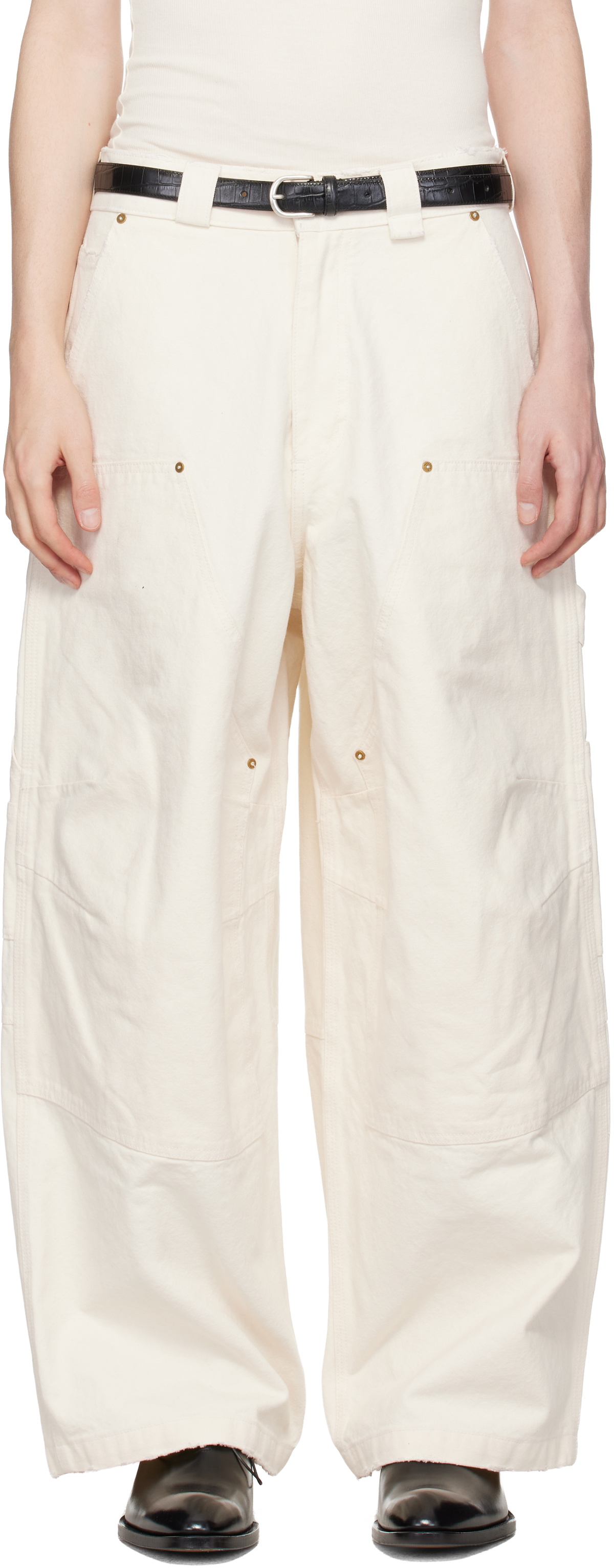 WILLY CHAVARRIA Off-White Stockton Double Knee Trousers