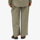Faithfull The Brand Women's Vieu Relxaed Stripe Pants in Khaki Stripe