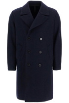 HARRIS WHARF LONDON double-breasted wool coat in boiled Blue