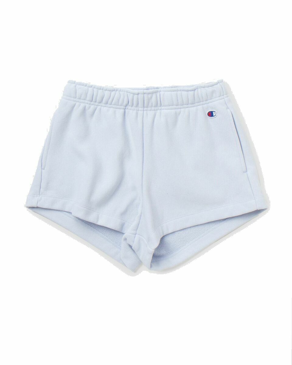 Photo: Champion Wmns Reverse Weave Shorts Blue - Womens - Casual Shorts