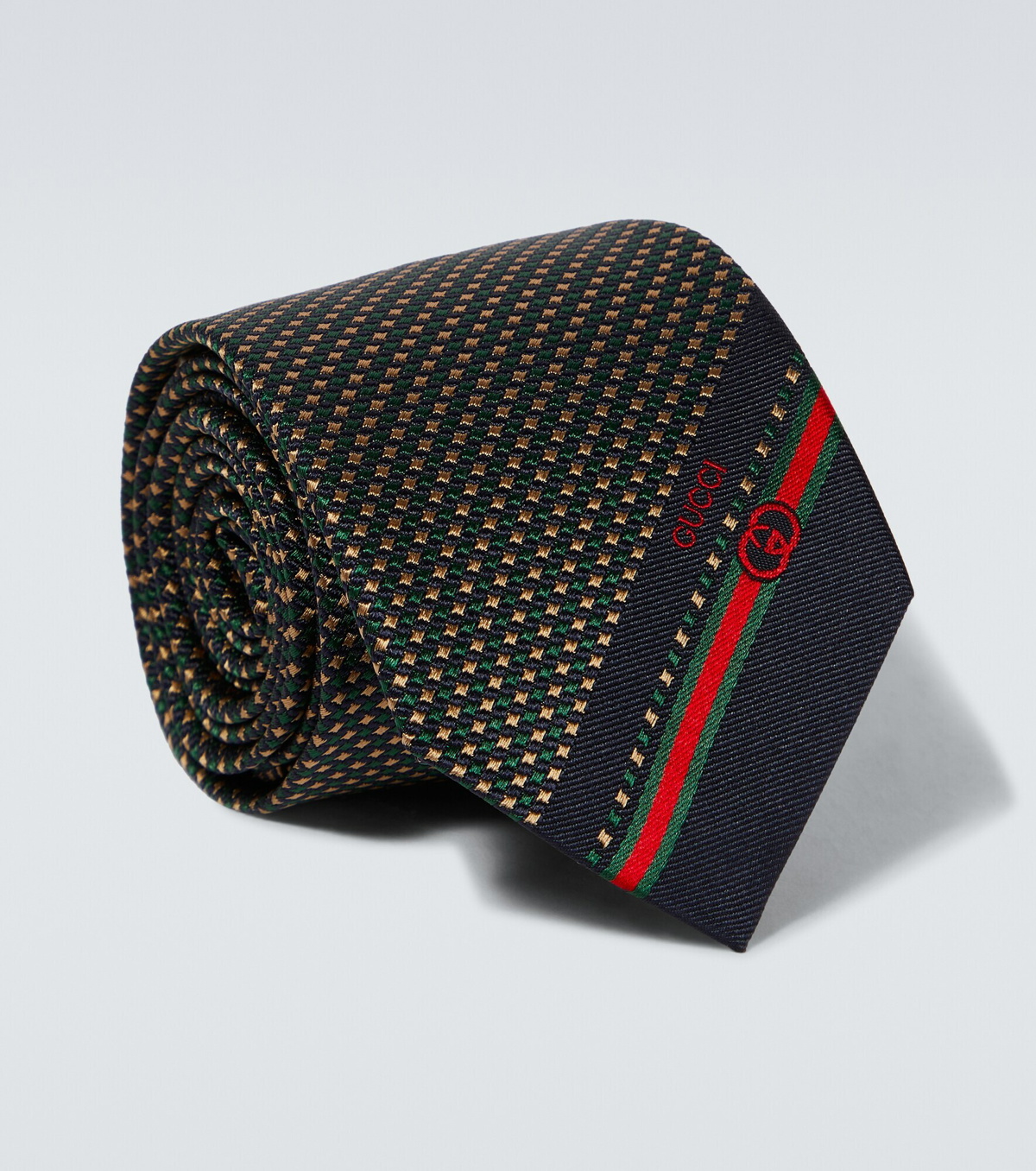Gucci GucciGhost Tie Bar in Sterling Silver & Black