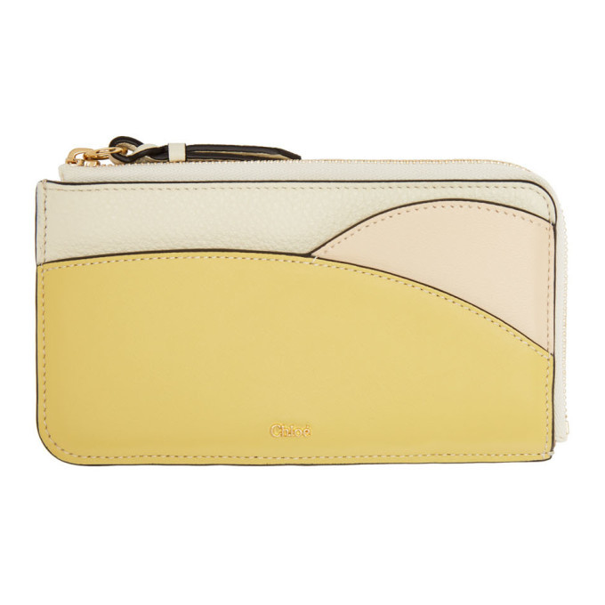 Chloé ウォールデン Chloe Yellow Walden Zip Card Holder Chloe
