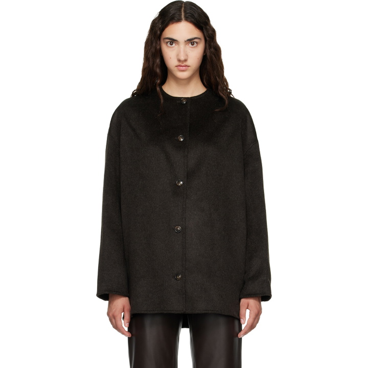 Photo: Loulou de Saison Brown DUNNE LDS Oval-Shaped Short Coat