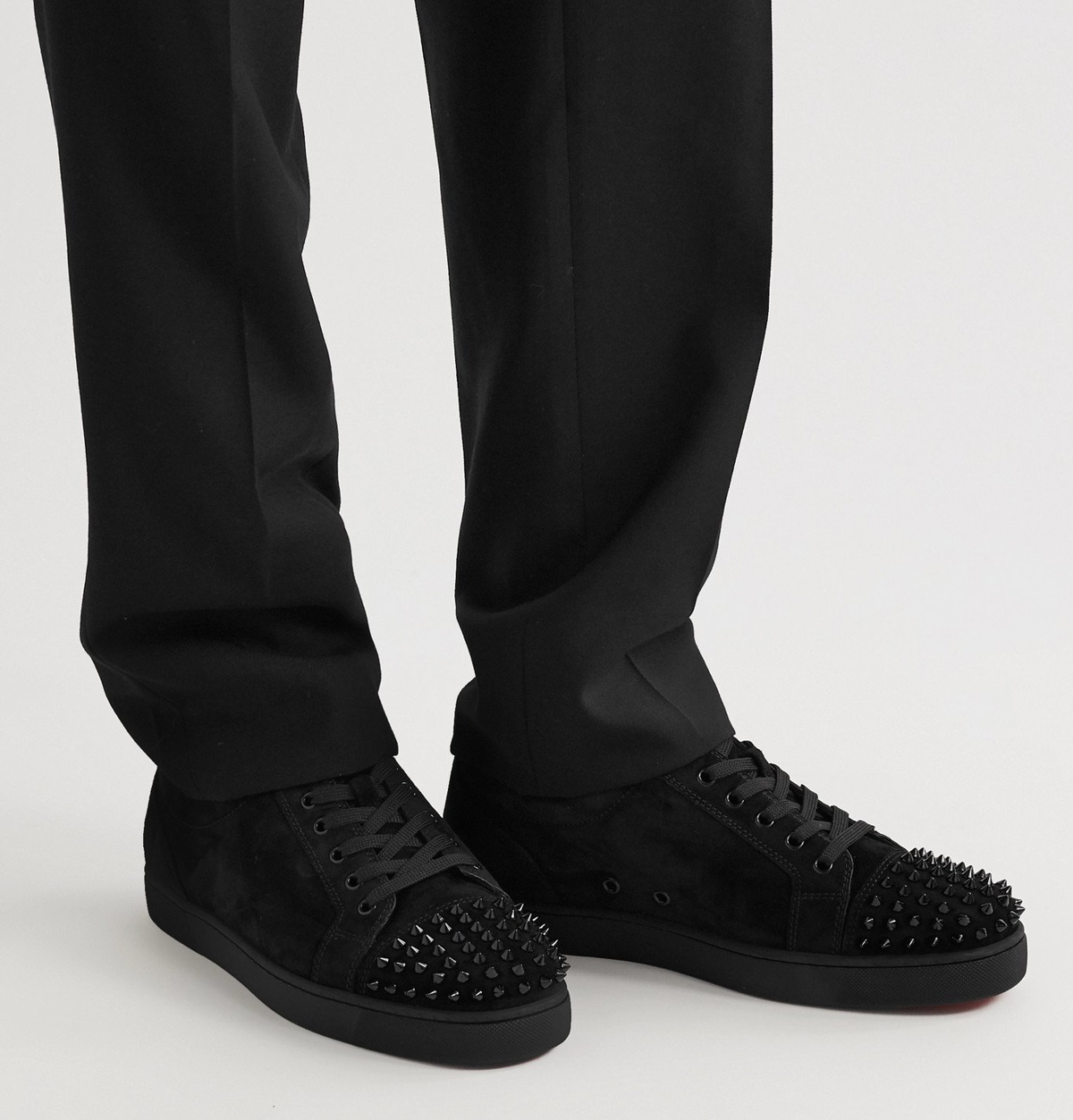 Black Louis Junior suede trainers, Christian Louboutin