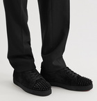 Christian Louboutin - Louis Junior Studded Suede Sneakers - Black