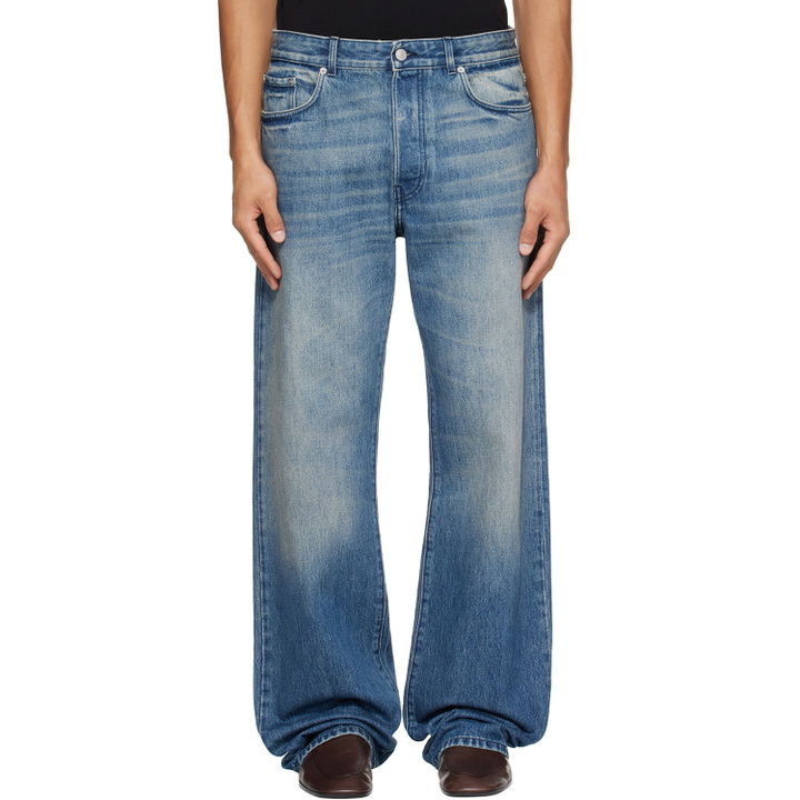 Photo: Dries Van Noten Blue Loose Denim Jeans