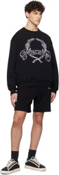 Moschino Black Laurel Crown Logo Sweatshirt