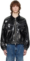Andersson Bell Black Ortega Faux-Leather Jacket