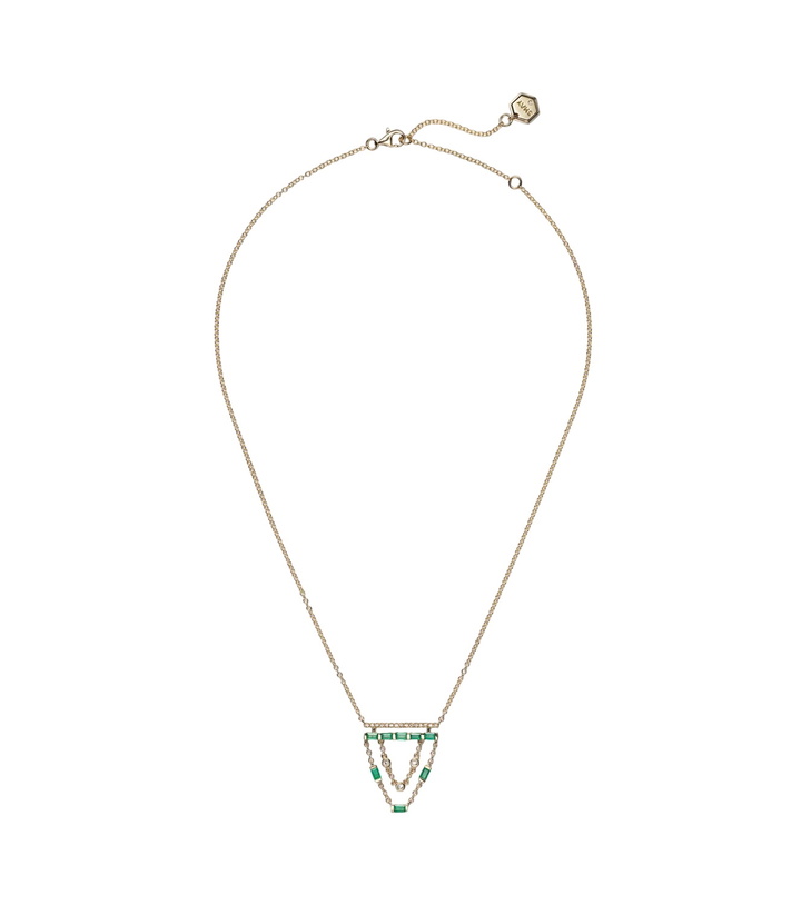 Photo: Shay Jewelry 18kt gold necklace with emeralds and diamonds