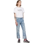 Valentino Blue VLTN Print Jeans