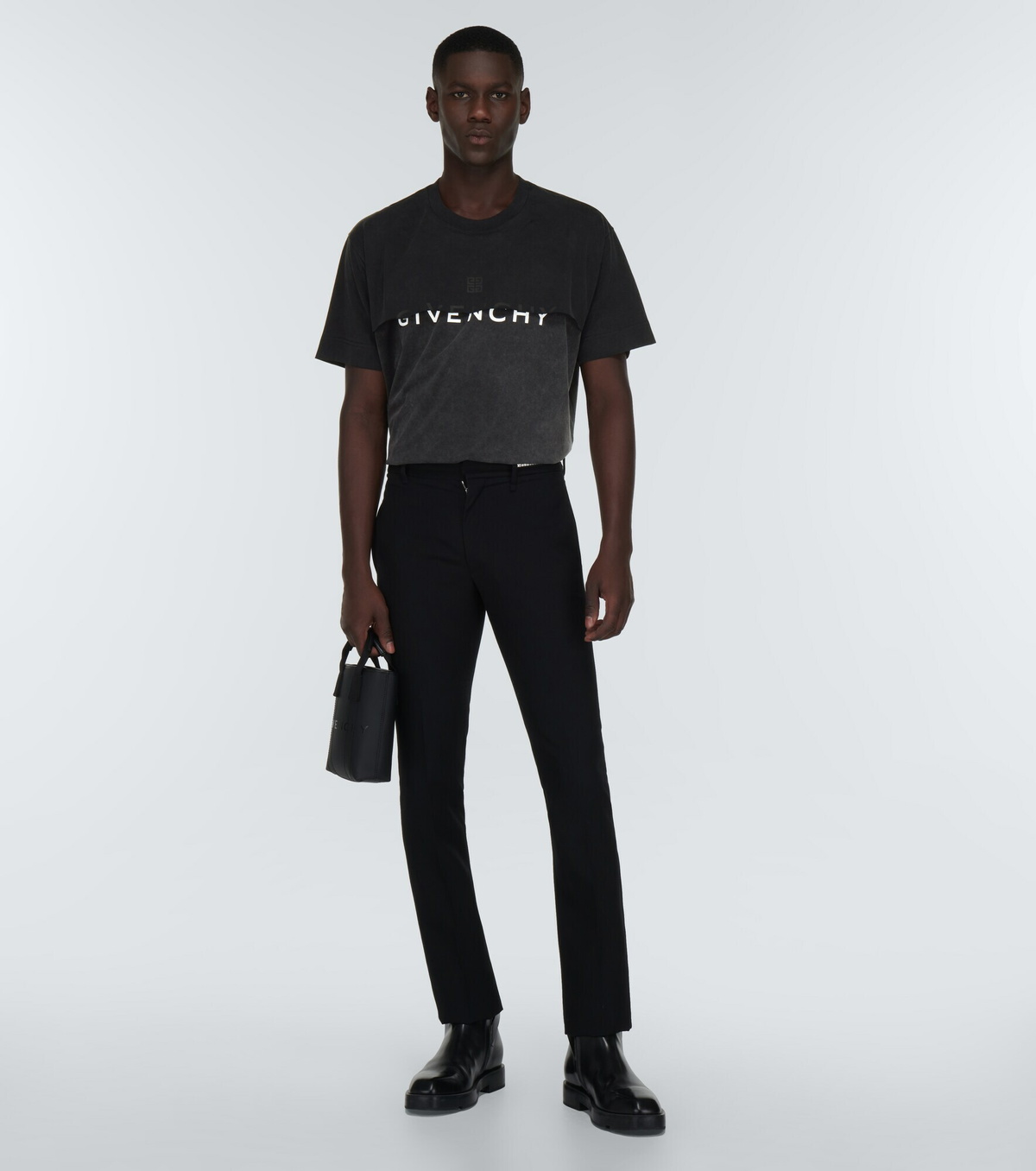 Givenchy - Overlay logo cotton jersey T-shirt Givenchy