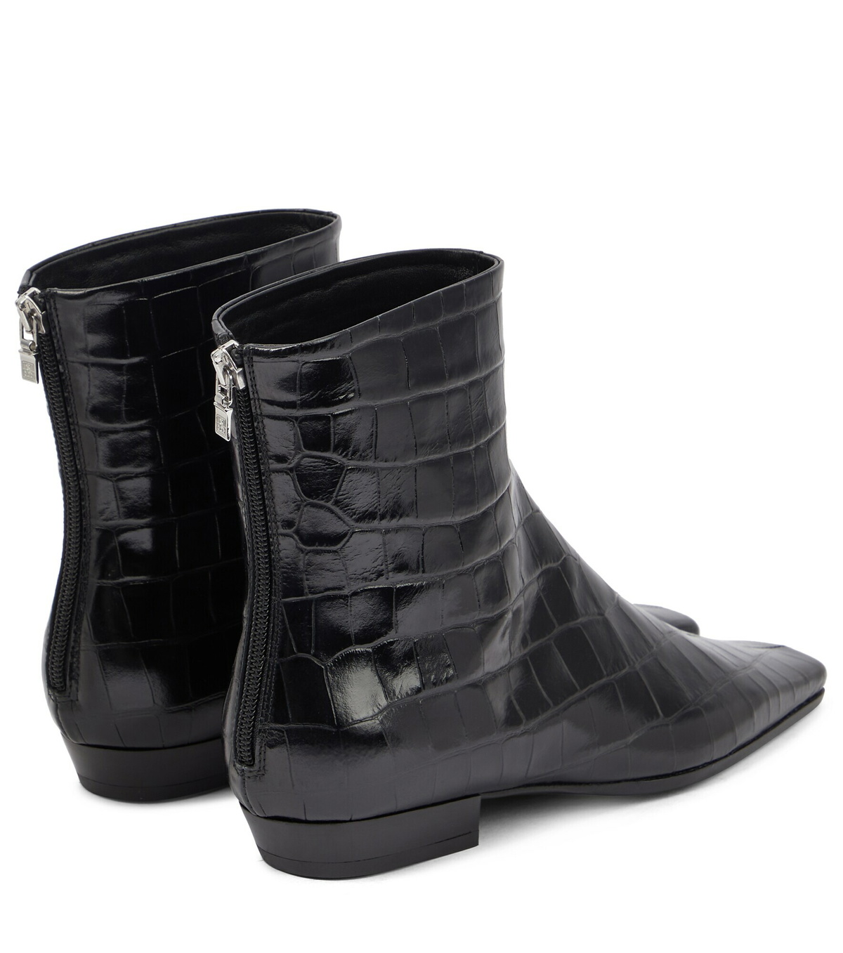 Toteme - Croc-effect leather ankle boots