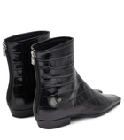 Toteme - Croc-effect leather ankle boots