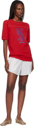 MM6 Maison Margiela Off-White Poplin Cotton Shorts