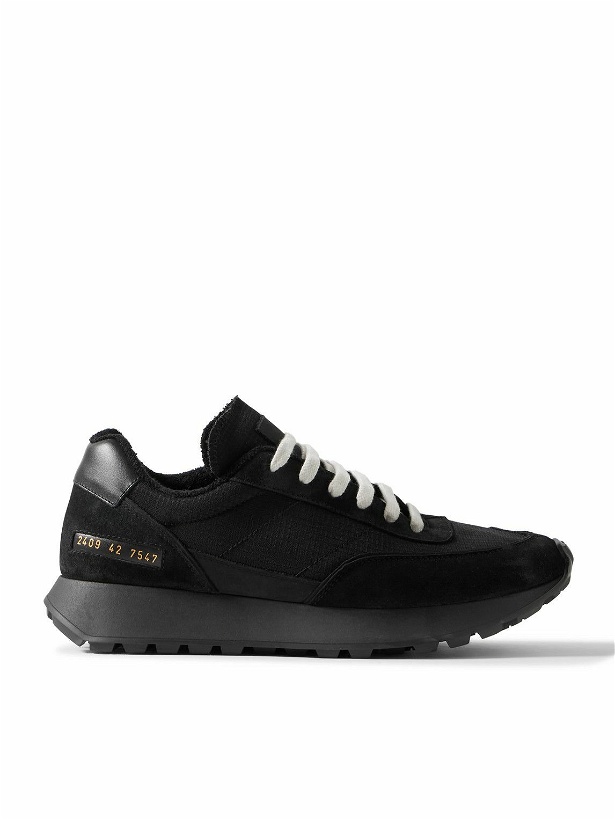 Photo: Common Projects - Track Classic Leather and Suede-Trimmed Ripstop Sneakers - Black