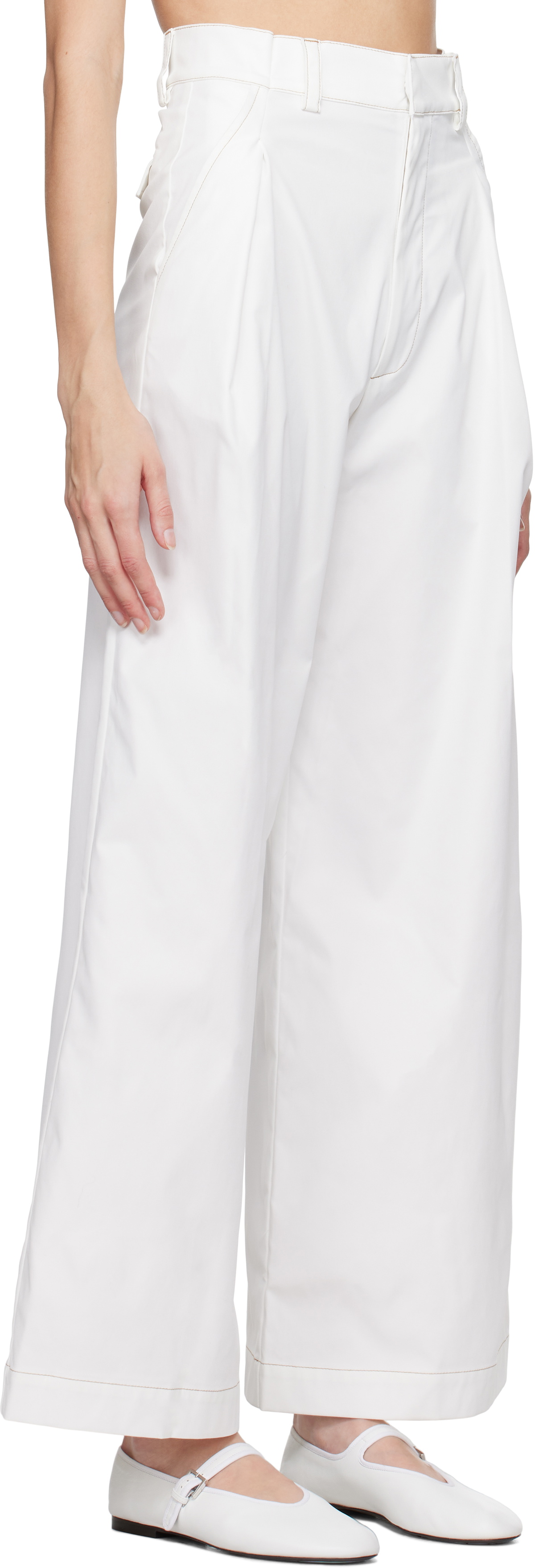 Kika Vargas White Olympe Trousers