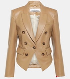 Veronica Beard Cooke single-breasted faux leather jacket
