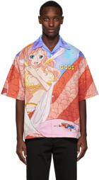 GCDS Multicolor One Piece Edition Shirahoshi Bowling Shirt