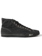 Visvim - Kiefer Leather-Trimmed Canvas High-Top Sneakers - Black