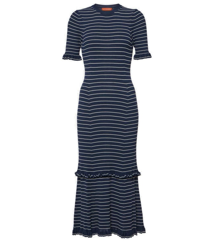 Photo: Altuzarra Delpini striped ruffled maxi dress