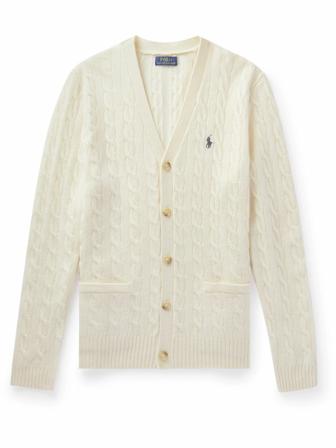 Polo Ralph Lauren - Cable-Knit Wool and Cashmere-Blend Cardigan ...