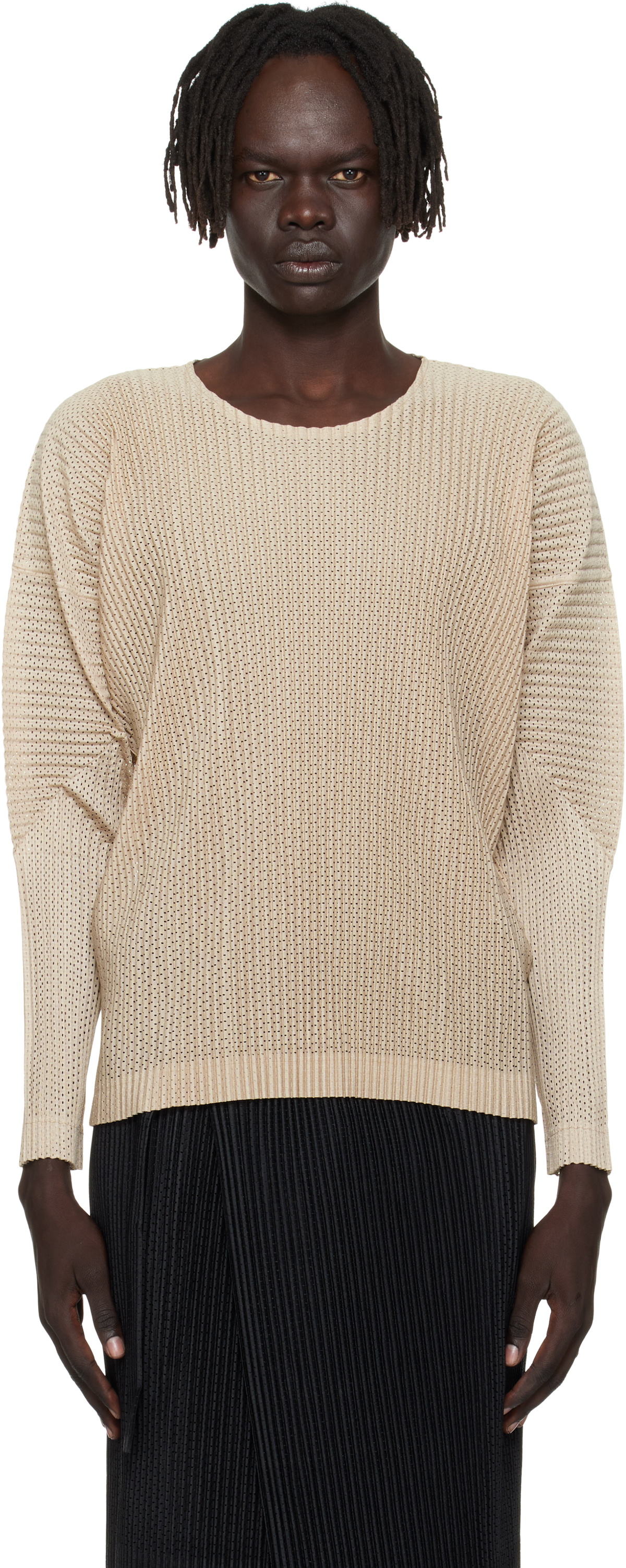 オムプリッセ 22ss LENO STRIPE Leno Stripe Pants in Black – SVRN