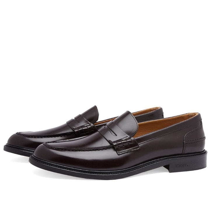 Photo: Vinnys Men's Townee Penny Loafer in Brown Polido Leather