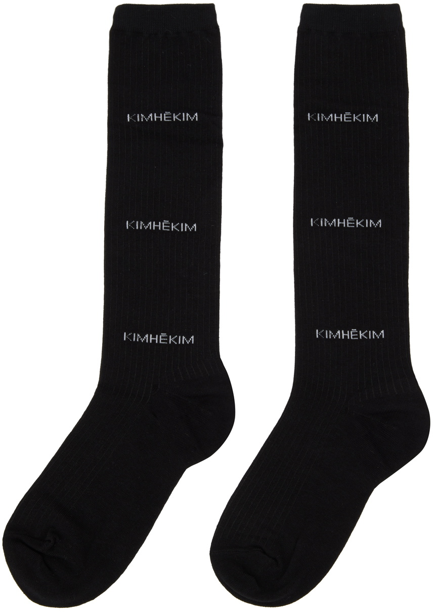 ☆KIMHEKIM COLOR BLOCKED SOCKS/KIMHEKIM☆ KIMHĒKIM Black Jacquard Socks KIMHĒKIM